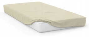 Bavlnené Jersey posteľná bielizeň jemná 90x200 cm + 25 cm krémová