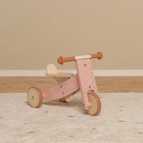 Odrážadlo trojkolka drevená Pink