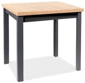 Jedálenský stôl Adam 90 x 65 cm, dub artisan / čierna