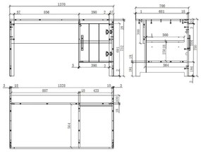 Detský pracovný stôl z masívneho borovicového dreva Vipack Erik
