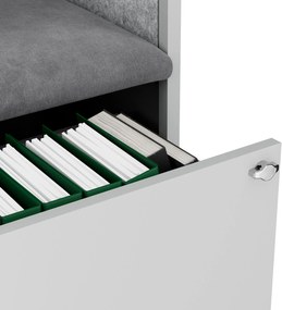 Akustická kabína SALLY MentalBox 600 mm – sivý korpus, sivé sedadlo