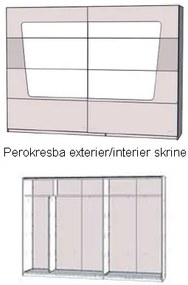 Šatníková skriňa Madrano, biela