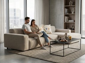 Mikroflanelová obliečka na vankúš GENTLE LEAVES 40x50 cm, krémová