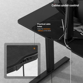 Výškovo nastaviteľný stôl Diablo X-Tensio 1100 čierny