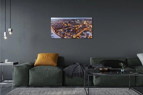 Obraz na plátne Gdańsk Winter panorama rieka 120x60 cm
