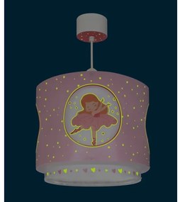 Dalber 60912 - Detský luster PRINCESS DANCE 1xE27/15W/230V ružový