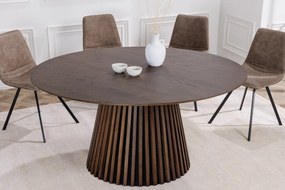 Kruhový jedálenský stôl Valhalla Wood 120cm tmavý dub