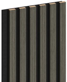 Mexen Lam-F, akustické stenové lamely 275 × 30 cm, plstený podklad 8 mm, technická dyha, dub ónyxový, S105-275307-3015-010