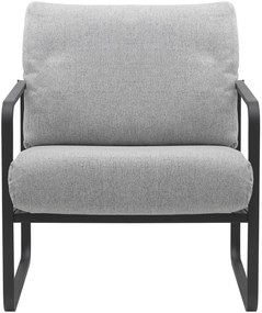 Kreslo Manea - látka / kov - Svetlo sivá