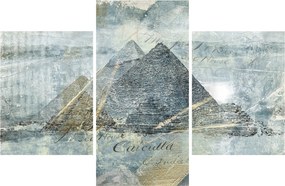 Obraz - Pyramídy v modrom filtri (90x60 cm)