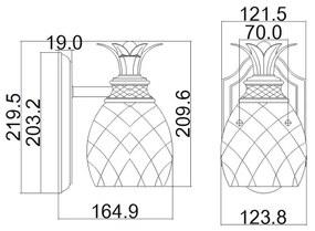 Hinkley HK-PLANT-BATH-PL - LED Kúpeľňové svietidlo PLANTATION 1xG9/3W/230V IP44