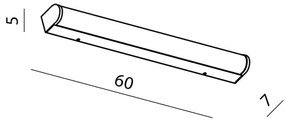 LED nástenné svietidlo Petra 60 3000 chróm