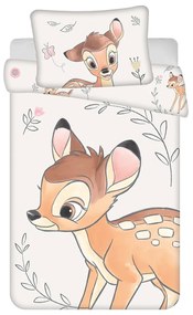 Bavlnené detské obliečky do postieľky 100x135 cm Bambi "Beige" – Jerry Fabrics