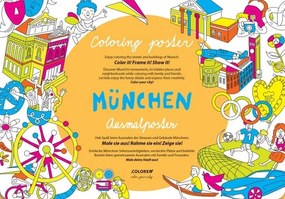 Omaľovánka pre deti - Mapa Mníchov