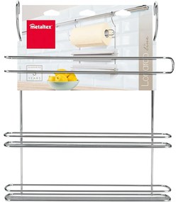 Závesný držiak na kuchynské utierky z pochrómovanej ocele v striebornej farbe Lonardo – Metaltex