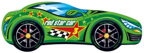 TOP BEDS Detská auto posteľ Racing Cars 140cm x 70cm - GREEN