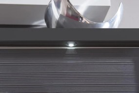 Obývacia stena Caracas kombi 333, grafit/biely lesk, s osvetlením