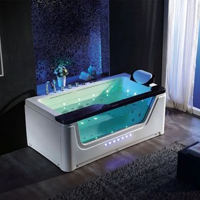 Terra Hydromasážna vírivá vaňa NEVADA 912 BL 170x90 ČIERNA s ohrevom vody