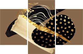 Obraz - Abstrakcia golden brown N⁰1 (90x60 cm)