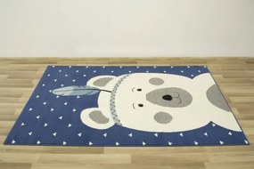 Detský koberec Luna Kids 534222/94955 -Medvedík indián, modrý