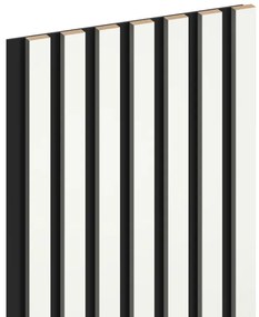 Mexen Lam-B, stenové lamely 275 × 31,5 cm, HDF doska 4 mm, biela lesklá, S100-275317-2812-054