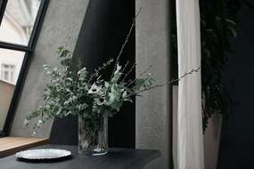 Sklenená váza 19x25 cm, priehľadná valcová