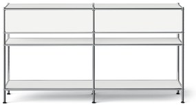 Kovová konzola »CN3 Slim Line« s 2 zásuvkami, biela