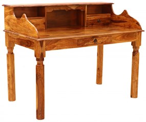 Písací stôl Jali 130x100x70 z indického masívu palisander Super natural