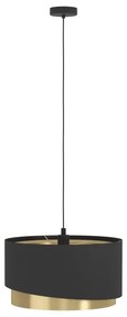 Eglo 39925 - Luster na lanku MANDERLINE 1xE27/40W/230V čierna/zlatá