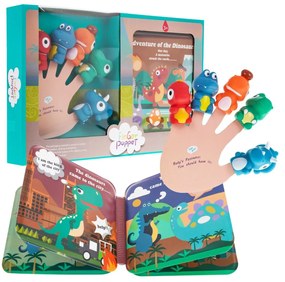 Ramiz Gumové bábky s knihou – Dinosaury