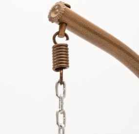 Svetlohnedé závesné kreslo TROPIKAL so stojanom