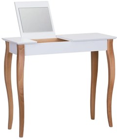 Biely toaletný stolík so zrkadlom Ragaba Dressing Table, dĺžka 85 cm