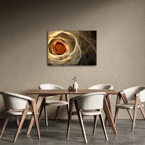 Obraz - Abstraktné ruže v ohnivých farbách (70x50 cm)