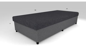 Čalúnená válenda s úložným priestorom CORY 80x200 sivá
