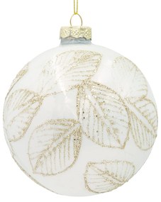 SKLENENÁ VIANOČNÁ BANKA NA STROMČEK SADA 4 KS (FI) 10 CM VZOROVANÁ