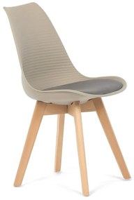 Autronic -  Židle jídelní, cappuccino plast, CT-X7055 CAP