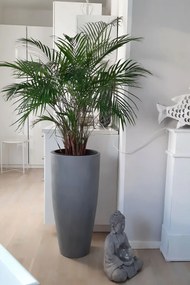 Kvetináč CITY, sklolaminát, výška 80 cm, betón design, sivý