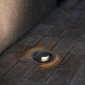 Moderné zemné bodové svietidlo čierne GU10 50 mm 2-svetelný efekt IP65 - Cellar