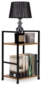 ModernHome Drevený nočný stolík s 2 policami