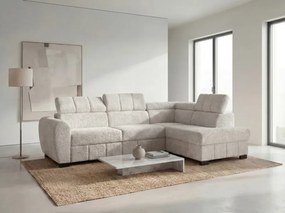 Rohová sedacia súprava Rico, pravá, sivá - aragon 90