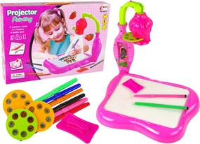 LEAN Toys Detský projektor na kreslenie Kvietok s príslušenstvom