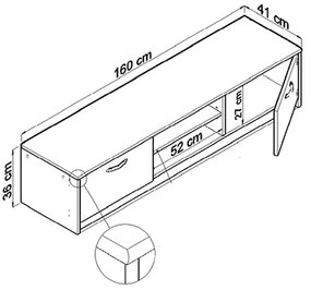 TV stolík REMUS - K028