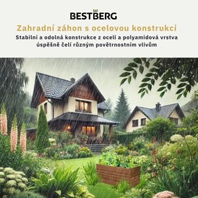 Vyvýšený záhradný záhon BestBerg VZ-1100D / 1100 l / 180 x 90 x 70 cm / červené drevo