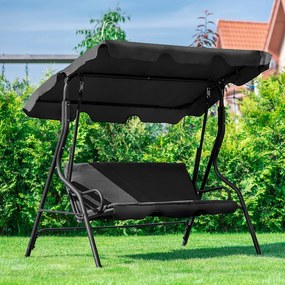Záhradná hojdačka čiernej farby RELAX