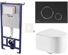 Závesný wc set do ľahkých stien / predstenová SAT SIKOSSTOR7278K, 1 ks