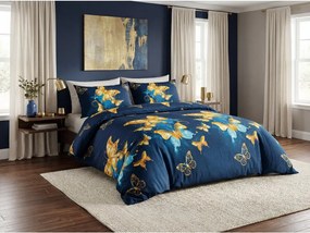 Obliečky z mikrovlákna ROYAL BUTTERFLY modré Rozmer obliečky: 70 x 80 cm | 140 x 200 cm