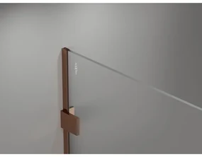 Mexen Lunar sprchová stena ľavá 160 x 200 cm, 8mm číre sklo, ružové zlato, 830-160-000-60-00-L