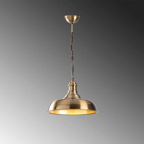Závesné svietidlo v zlatej farbe s kovovým tienidlom ø 32 cm Berceste – Opviq lights