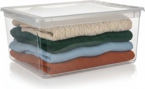 Keeeper Úložný box s vekom (má 2 funkcie) BEA Clearbox 18L, 39 x 35,5 x 18 cm
