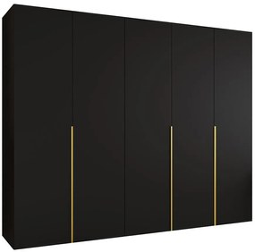 Skriňa Alicante I 250 čierna/zlatá